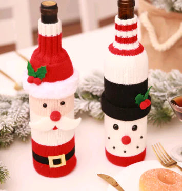 Festive Wine Bottle Sleeves