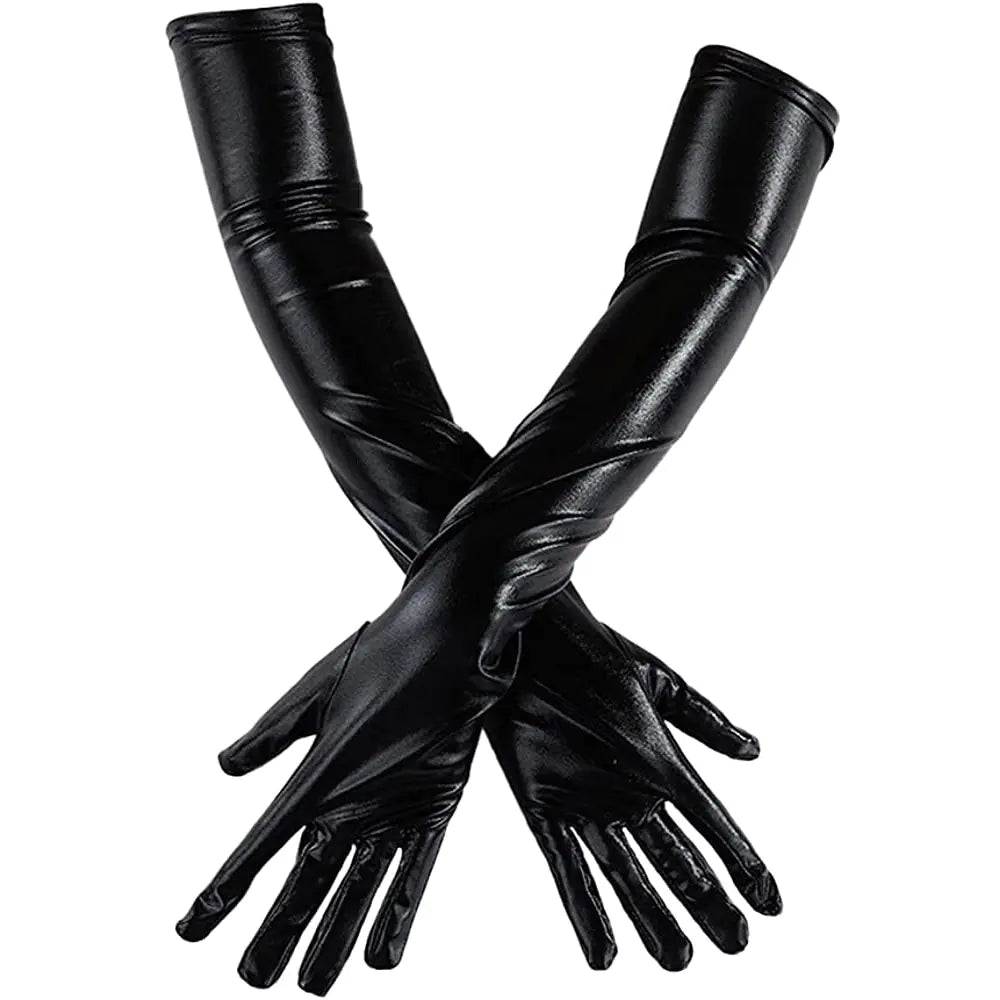 Dark Elegance PU Leather Gloves
