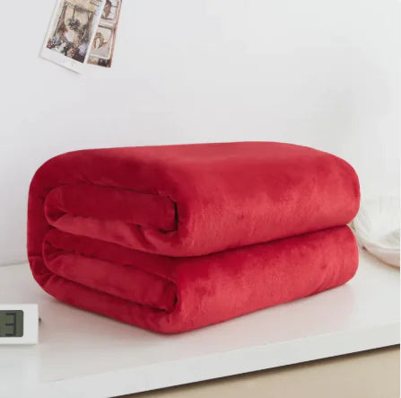 Cozy Coral Flannel Throw