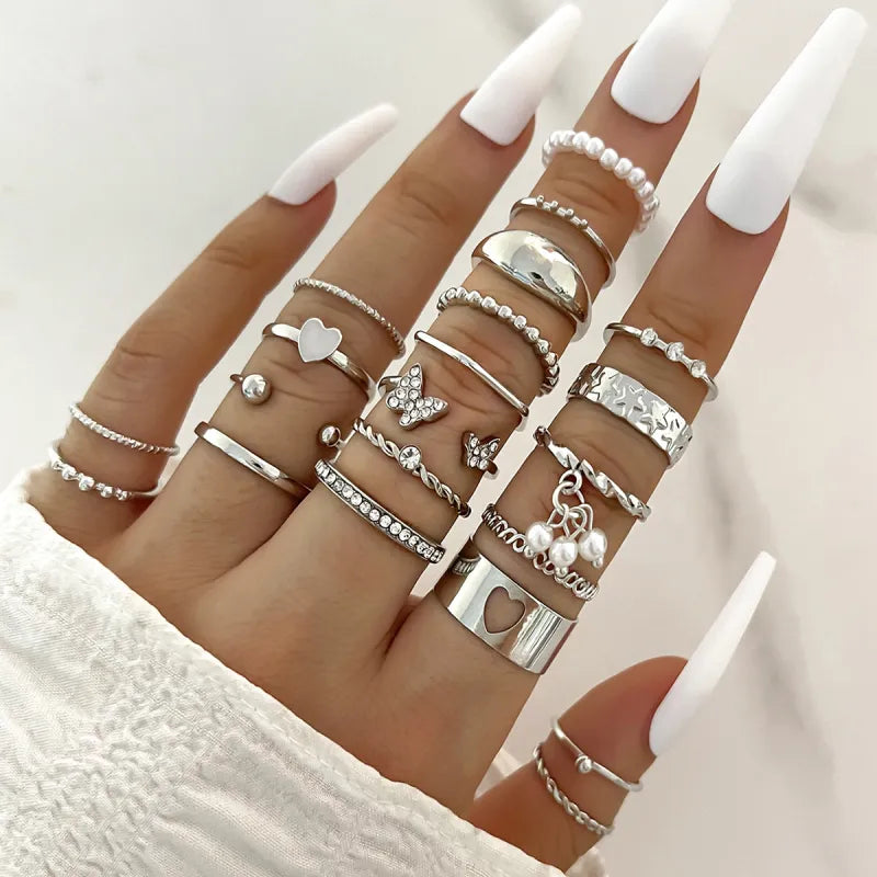 Chic Oil Drip Knuckle Ring Collection