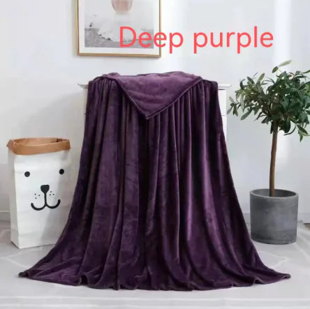 Cozy Coral Flannel Throw